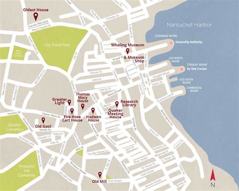 street map of downtown nantucket.